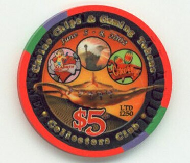 Aladdin 10th CC&GTCC Convention $5 Chip 