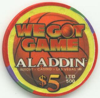 Aladdin We Got Game 2004 $5 Casino Chip