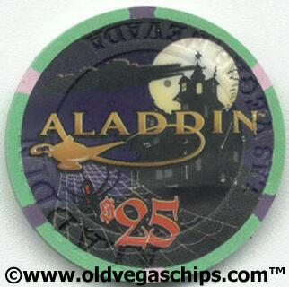 Aladdin Halloween Cruise 2002 $25 Casino Poker Chip