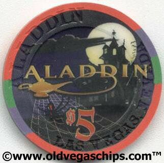 Las Vegas Aladdin Halloween Cruise 2002 $5 Poker Chip