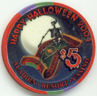 Aladdin Halloween 2004 $5 Casino Chip
