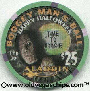 Aladdin Casino Halloween 2001 $25 Casino Chip