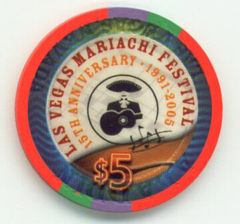 Aladdin Mariachi Festival 2005 $5 Casino Chip 