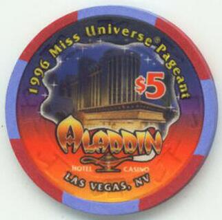 Las Vegas Aladdin Miss Universe 1996 $5 Casino Chip