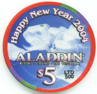 Aladdin Happy Holidays & Happy New Year $5 Casino Chip