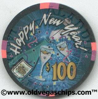 Aladdin New Year's Eve 2002 $100 Poker Chip 