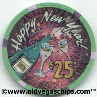 Aladdin New Year's Eve 2002 $25 Poker Chip 
