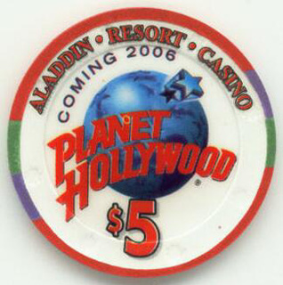 Aladdin Maroon 5 New Year 2005 $5 Casino Chip