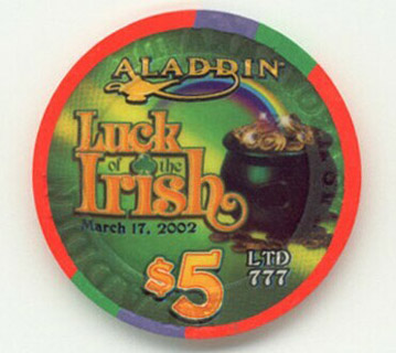 Aladdin Casino Luck of the Irish $5 Chip