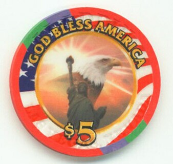 Aladdin God Bless America $5 Casino Chip