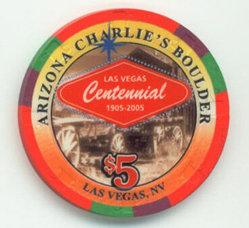 Arizona Charlie's Boulder Las Vegas Centennial $5 Casino Chip