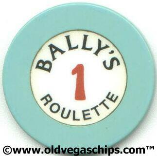 Las Vegas Bally's Obsolete Table 1 Blue Roulette Chip
