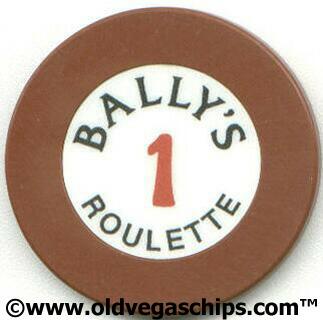 Las Vegas Bally's Obsolete Table 1 Brown Roulette Chip