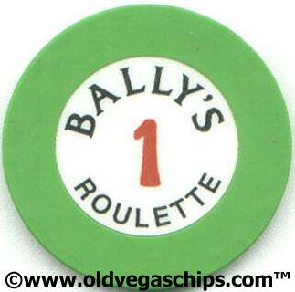 Las Vegas Bally's Obsolete Table 1 Green Roulette Chip