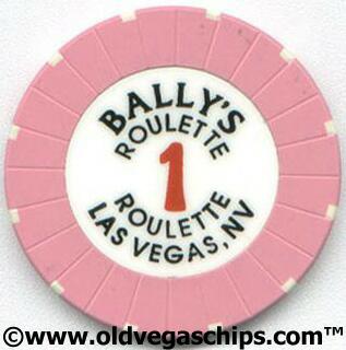 Las Vegas Bally's Current Table 1 Pink Roulette Chip