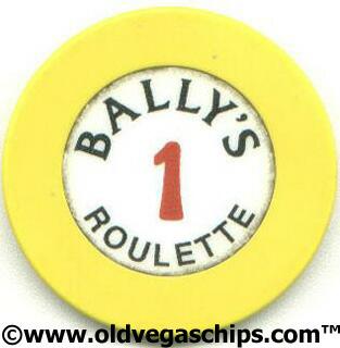 Las Vegas Bally's Obsolete Table 1 Yellow Roulette Chip