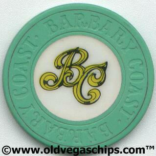 Las Vegas Barbary Coast Green Roulette Casino Chip