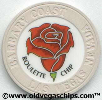 Las Vegas Barbary Coast White Roulette Casino Chip