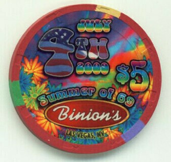 Binion's Hotel 4th of July 2009 $5 Casino Chip