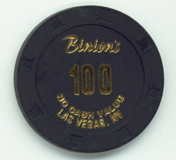 Las Vegas Binion's Casino $100 NCV Poker Tournament Chip