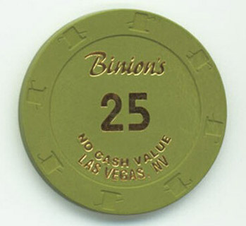 Las Vegas Binion's Casino $25 NCV Poker Tournament Chip