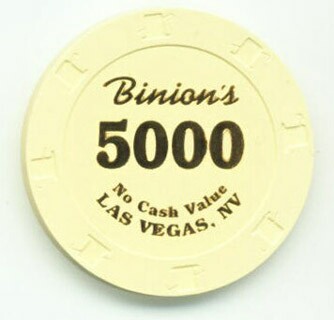Las Vegas Binion's Casino $5000 Poker Tournament Chip