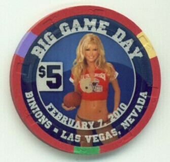 Binion's Superbowl 2010 $5 Casino Chip