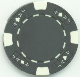 Black Jack Gray Poker Chips
