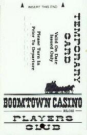 Las Vegas Boomtown Casino Slot Club Card