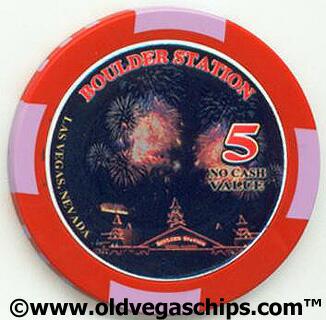 Las Vegas Boulder Station No Cash Value $5 Casino Chip