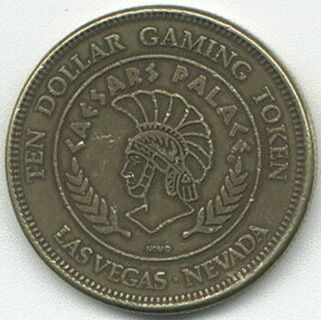 Las Vegas Caesars Palace $10 Slot Token 