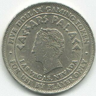 Las Vegas Caesars Palace $5 Slot Token