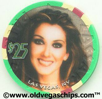 Las Vegas Caesars Palace Celine Dion Smiling $25 Casino Chip