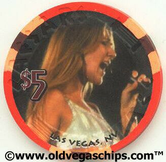 Las Vegas Caesars Palace Celine Dion Singing $5 Casino Chip