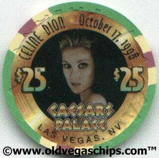 Las Vegas Caesars Palace Celine Dion $25 Casino Chip