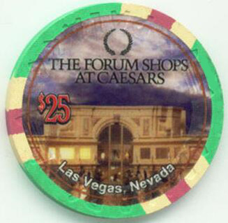 Caesars Palace Forum Shops Grand Opening $25 Casino Chip 