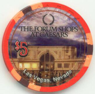 Caesars Palace Forum Shops Grand Opening $5 Casino Chip