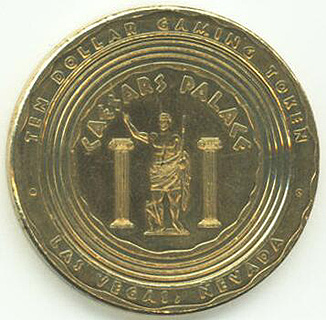 Caesars Palace $10 Gaming Token 