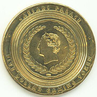 Caesars Palace $5 Gaming Token 