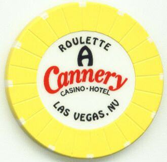 Las Vegas Cannery Yellow Roulette Casino Chip