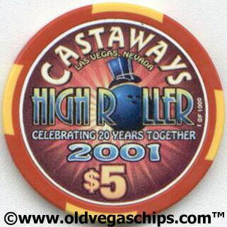 Las Vegas Castaways High Roller $5 Casino Chip