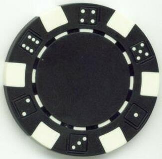 Dice Mold Black 11.5 Gram Clay Composite Poker Chips 