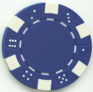 Dice Mold Blue 11.5 Gram Clay Composite Poker Chips 