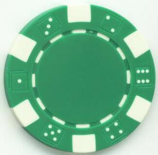 Dice Mold Green 11.5 Gram Clay Poker Chips 