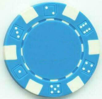 Dice Mold Light Blue 11.5 Gram Clay Poker Chips