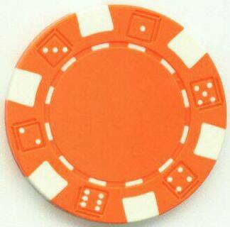 Dice Mold Orange 11.5 Gram Clay Composite Poker Chips 