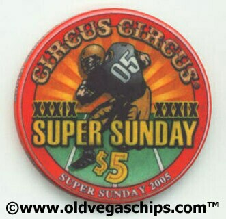 Circus Circus Superbowl 2005 $5 Casino Chip
