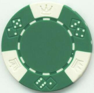 Kings Crown Green 11.5 Gram Clay Poker Chips
