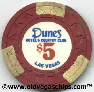 Las Vegas Dunes Hotel $5 Rare Casino Chip