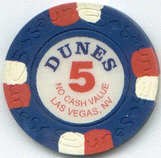 Las Vegas Dunes Hotel $5 American Airlines No Cash Value Casino Chip
